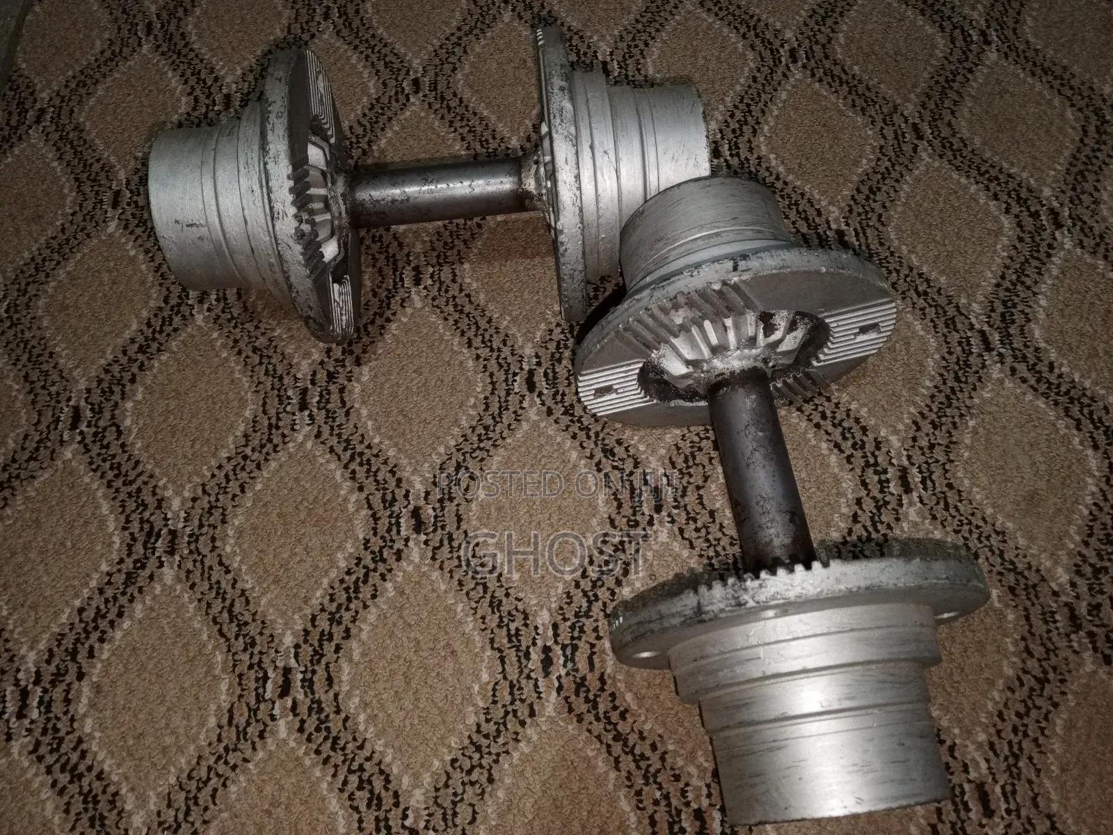 Dumbbells(12kg Solid Metal) Best for Home Usage.