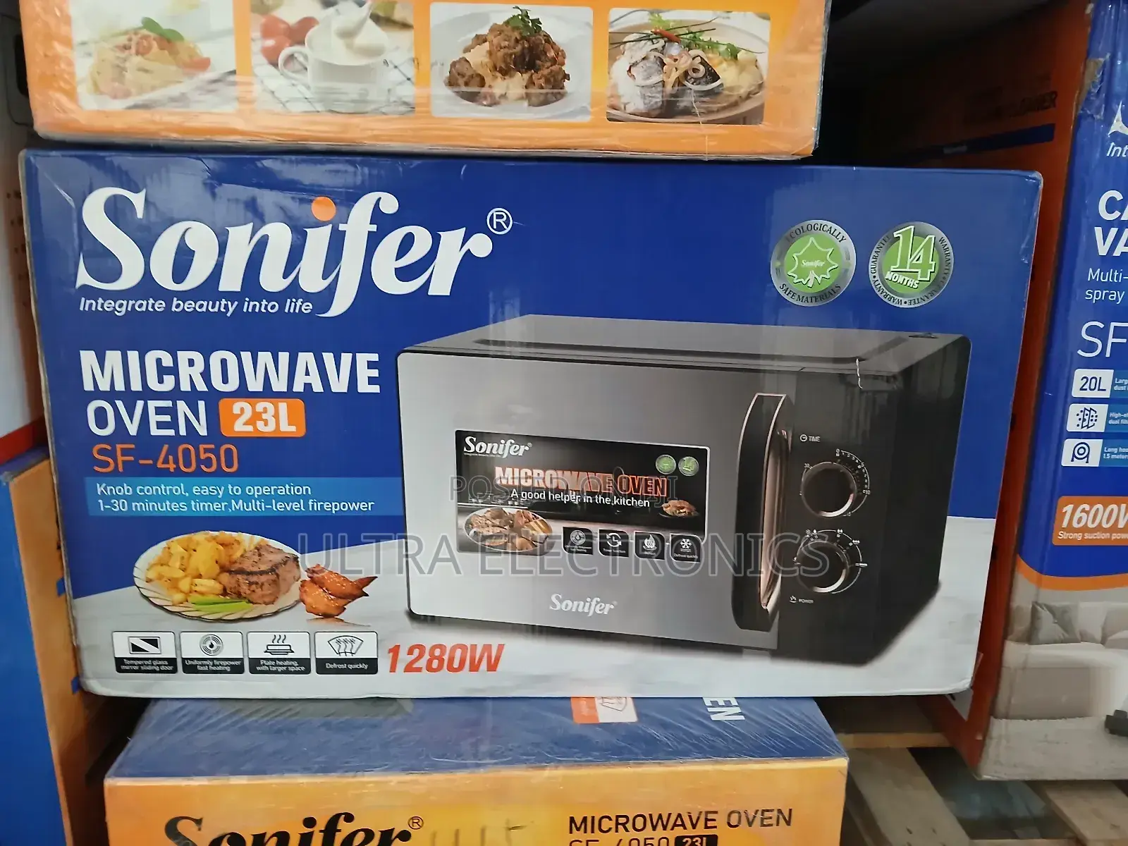 Sonifer Sf-4050 Microwave Oven. Capacity: 23 Liters. Power: 1280w