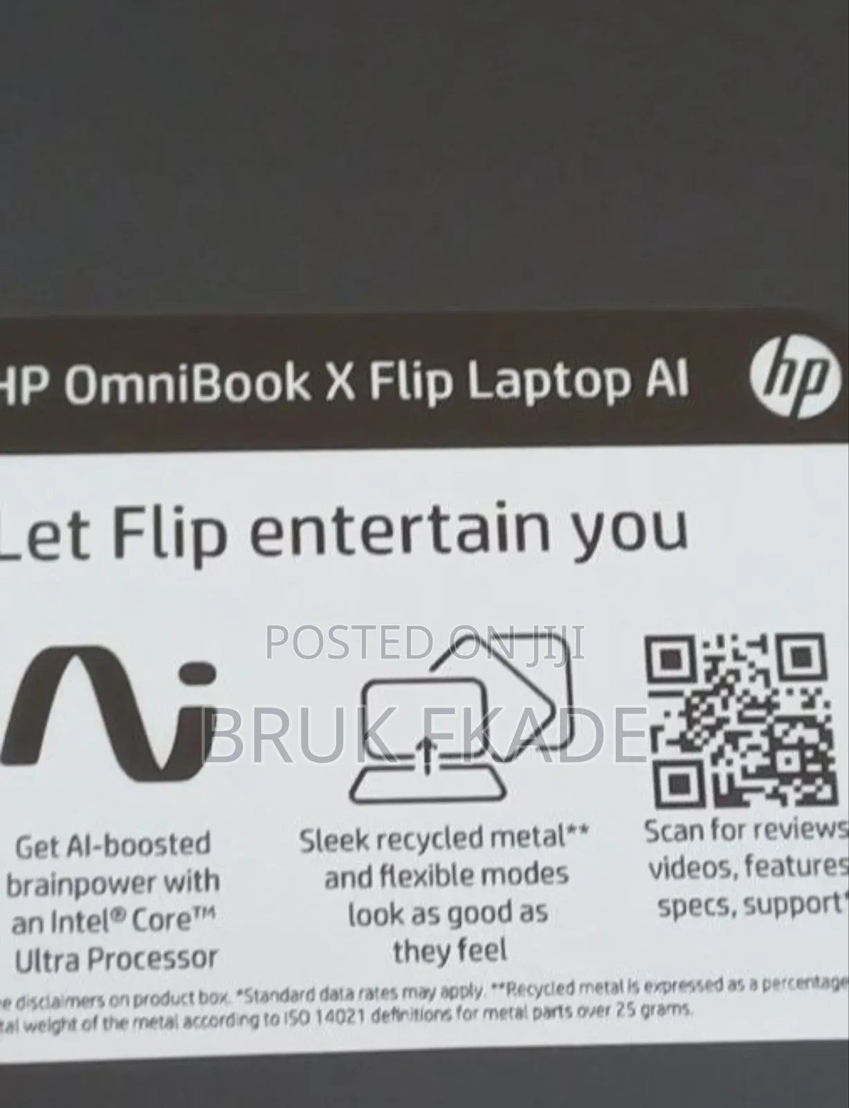 New Laptop HP OmniBook 5 16" 16GB Intel Core Ultra 7 SSD 1T