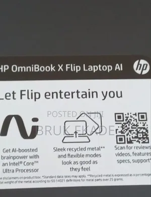 New Laptop HP OmniBook 5 16" 16GB Intel Core Ultra 7 SSD 1T