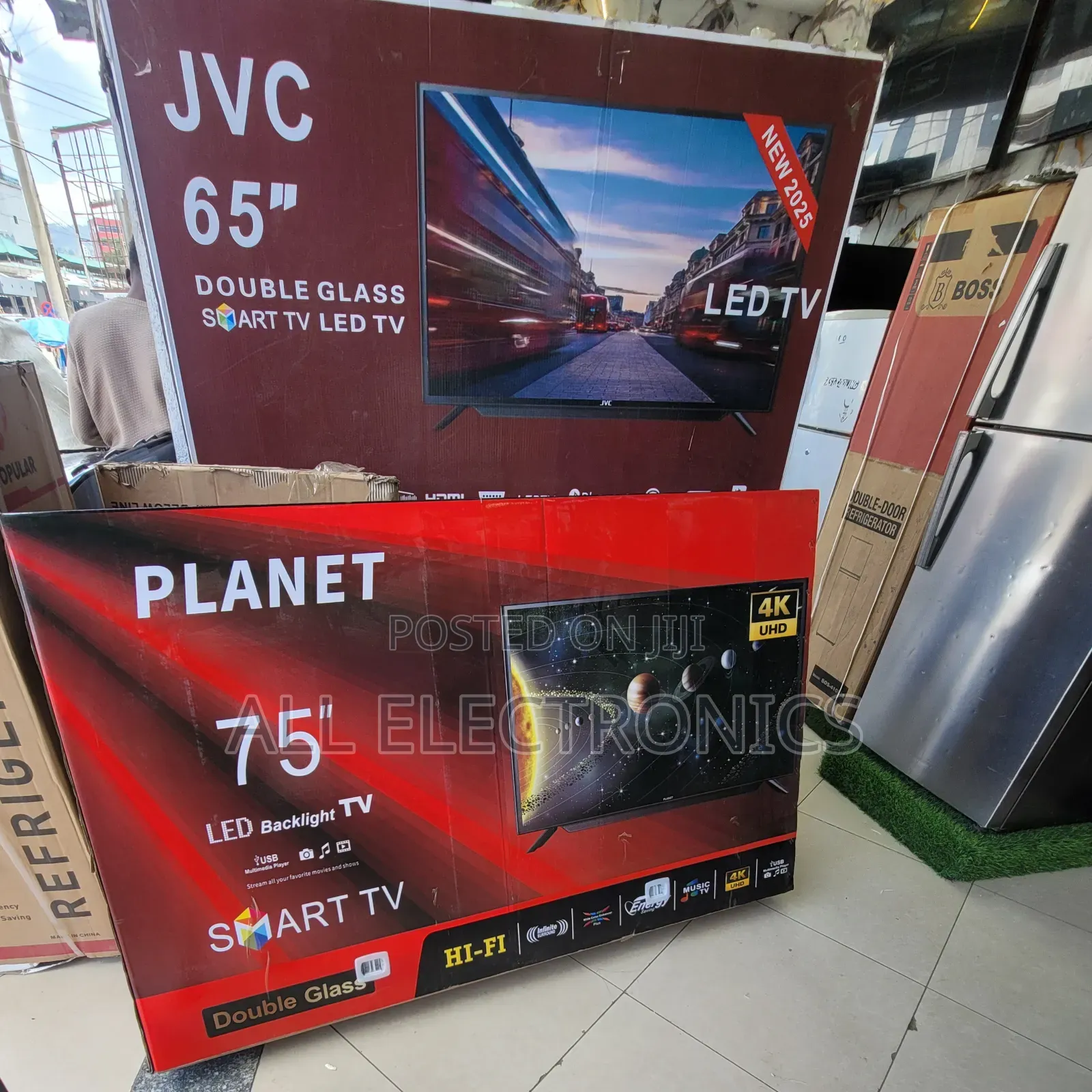 Planet 75''inch Double Glass Tv