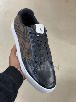 Polo Ralph Lauren Plaid Leather Low-Top Shoes
