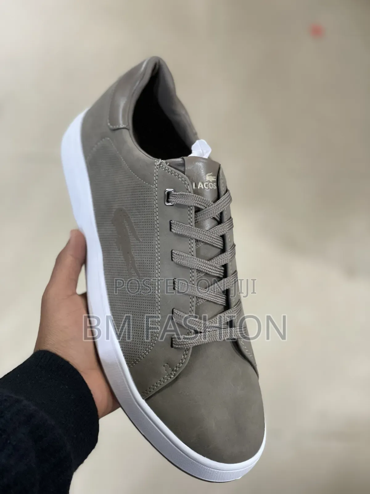Lacoste Essential Grey Sneakers With White Sole