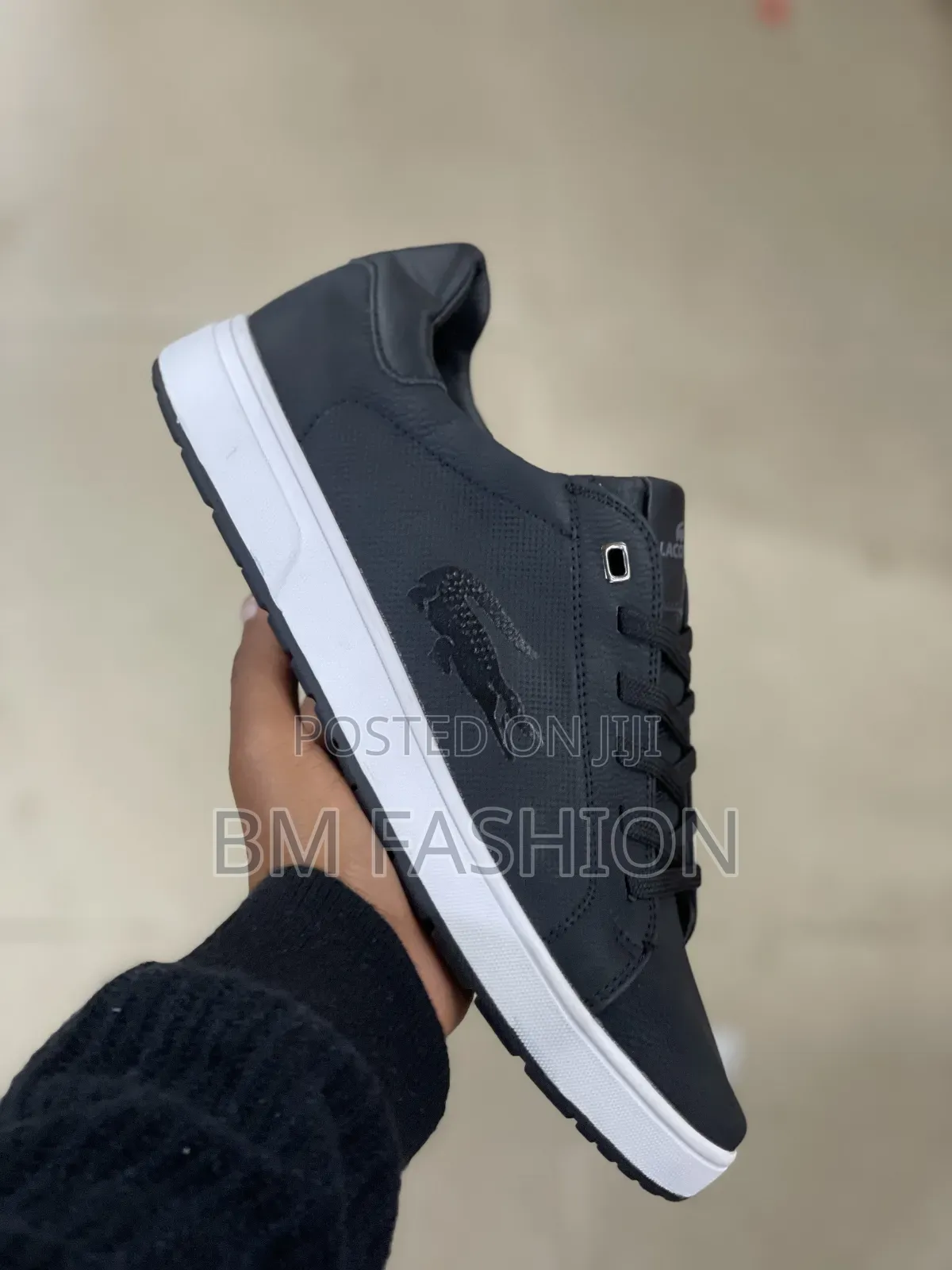 Black Lacoste Men's Carnaby Evo Charcoal Low-Tops