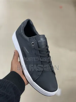 Black Lacoste Men's Carnaby Evo Charcoal Low-Tops