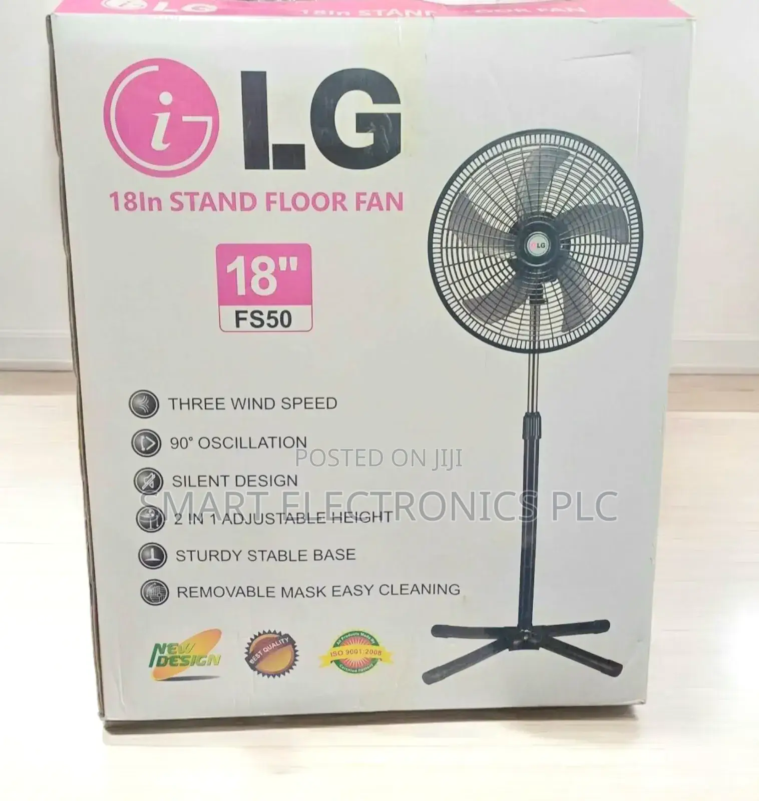 Lg 18" Standing Fan. It Has An 18-inch Blade Diameter For Strong