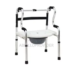 Hospital Grade Toilet Shower Plastic Commode Chair With Bedpan