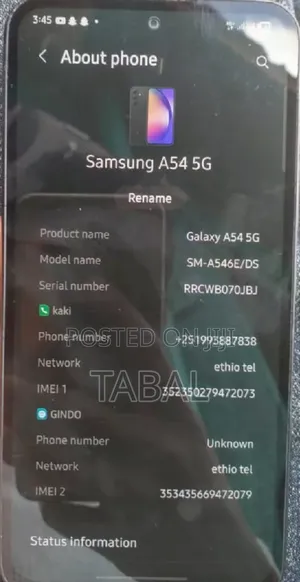New Samsung Galaxy A54 5G 128 GB Black