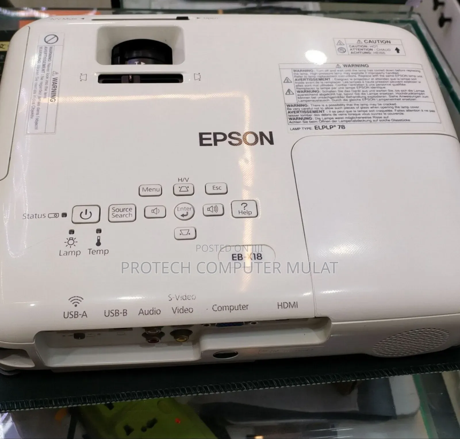 Brand New Epson Projector With Bag, Remote Model Name: Eb-x18