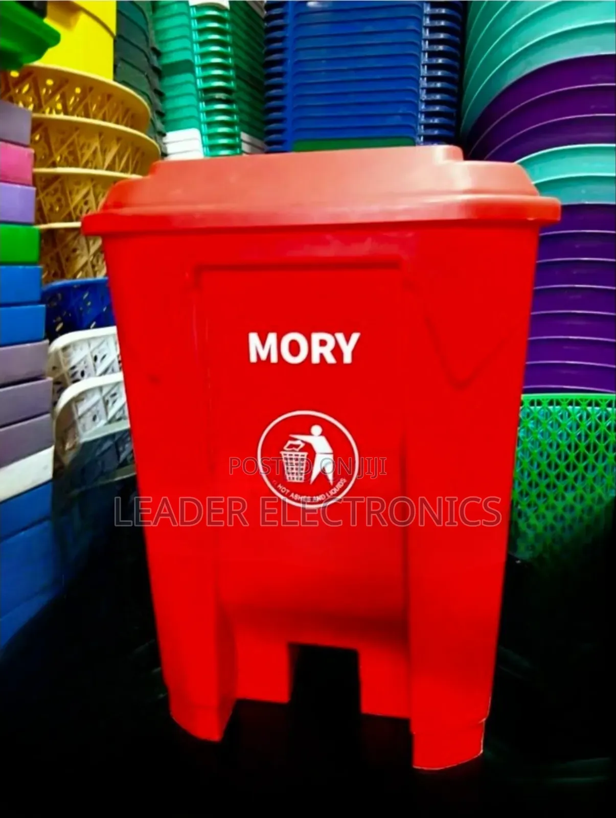 Mory Waste Bins Red Colour
