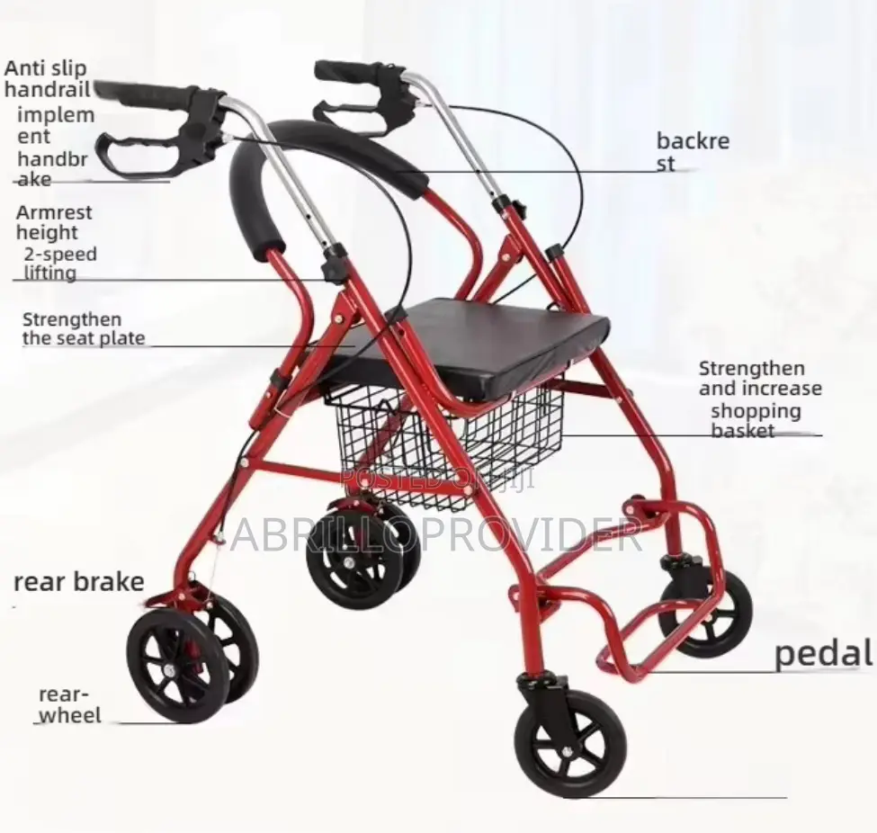 Walking Rollator Walker Mobility Aids Disabled for Elderly Adults Seni