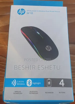 Hp Bluetooth Wireless Dual Model Mouse (W10).