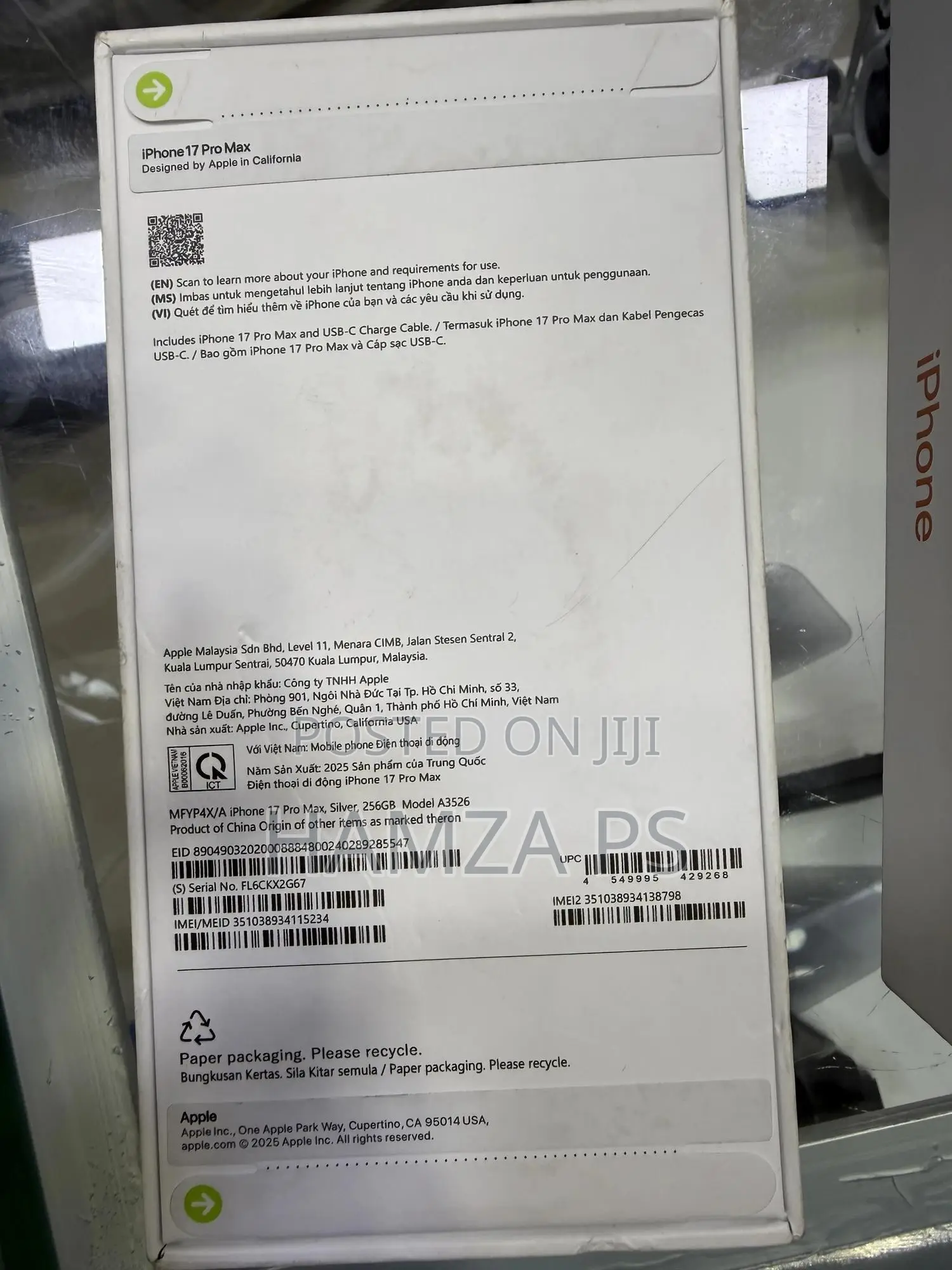 New Apple iPhone 17 Pro Max 256 GB Orange