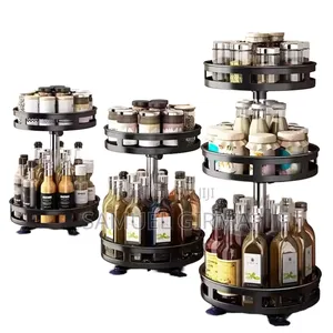 60 Cm ቁመት ያለው 360° Rotating Storage Rack