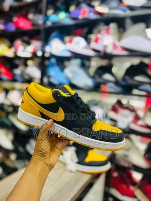 Nike Air Jordan 1low "Yellow Ochere"Fashion Sneaker Shoes
