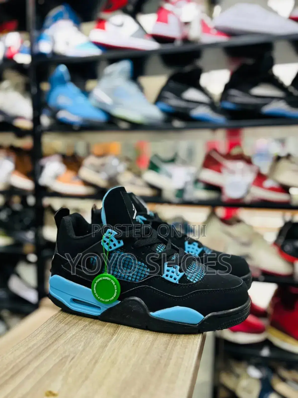 Air Jordan 4 Retro "Unique Black Blue""Tiffany "Fashion Shoes