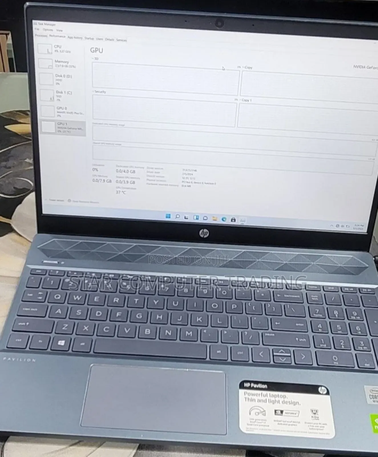 New Laptop HP Pavilion 15 8GB Intel Core i7 SSD 512GB