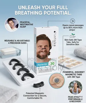 Intake Nasal Dilator Kit | የተሻለ አተነፋፈስ እና እንቅልፍ የሚሰጥ የባንድ እርዳታ