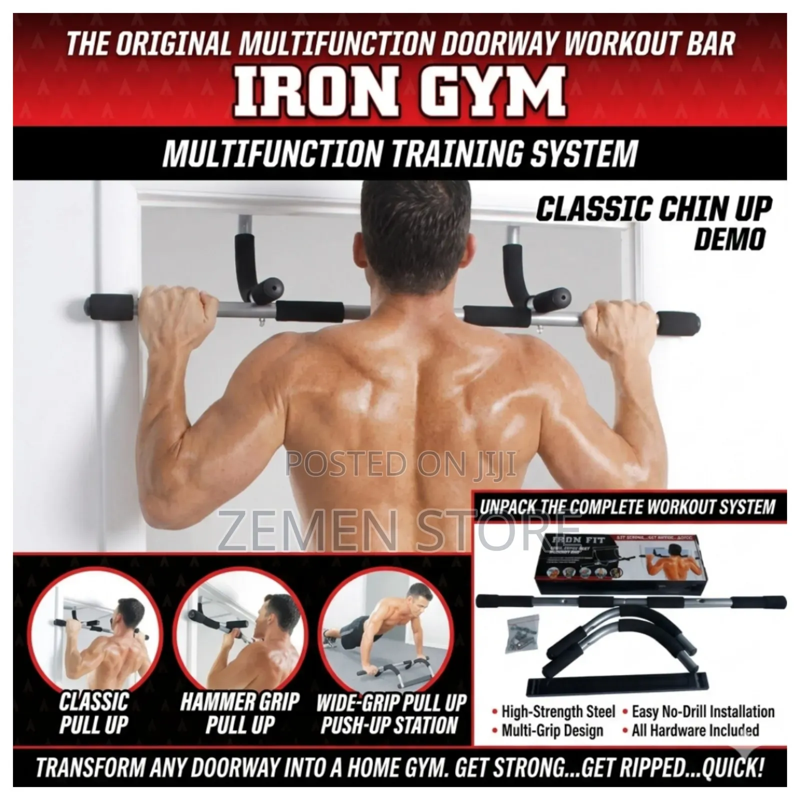 Iron Gym Pull Up Bar | ለቤት ውስጥ ስፖርት የሚሆን ኦሪጅናል Pull-up Bar