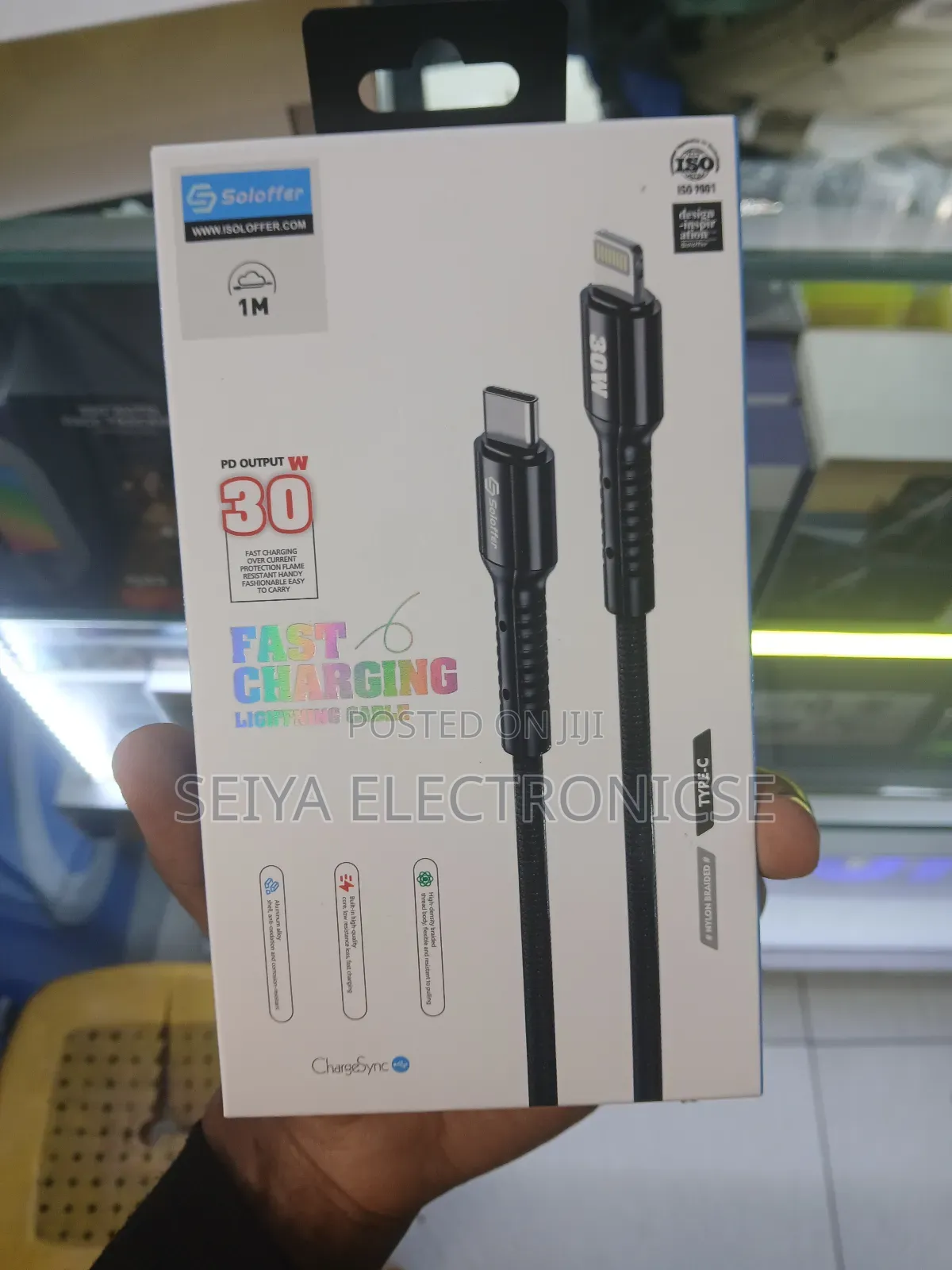 Soloffer Usb-c To Lightning Fast Charging Cable.