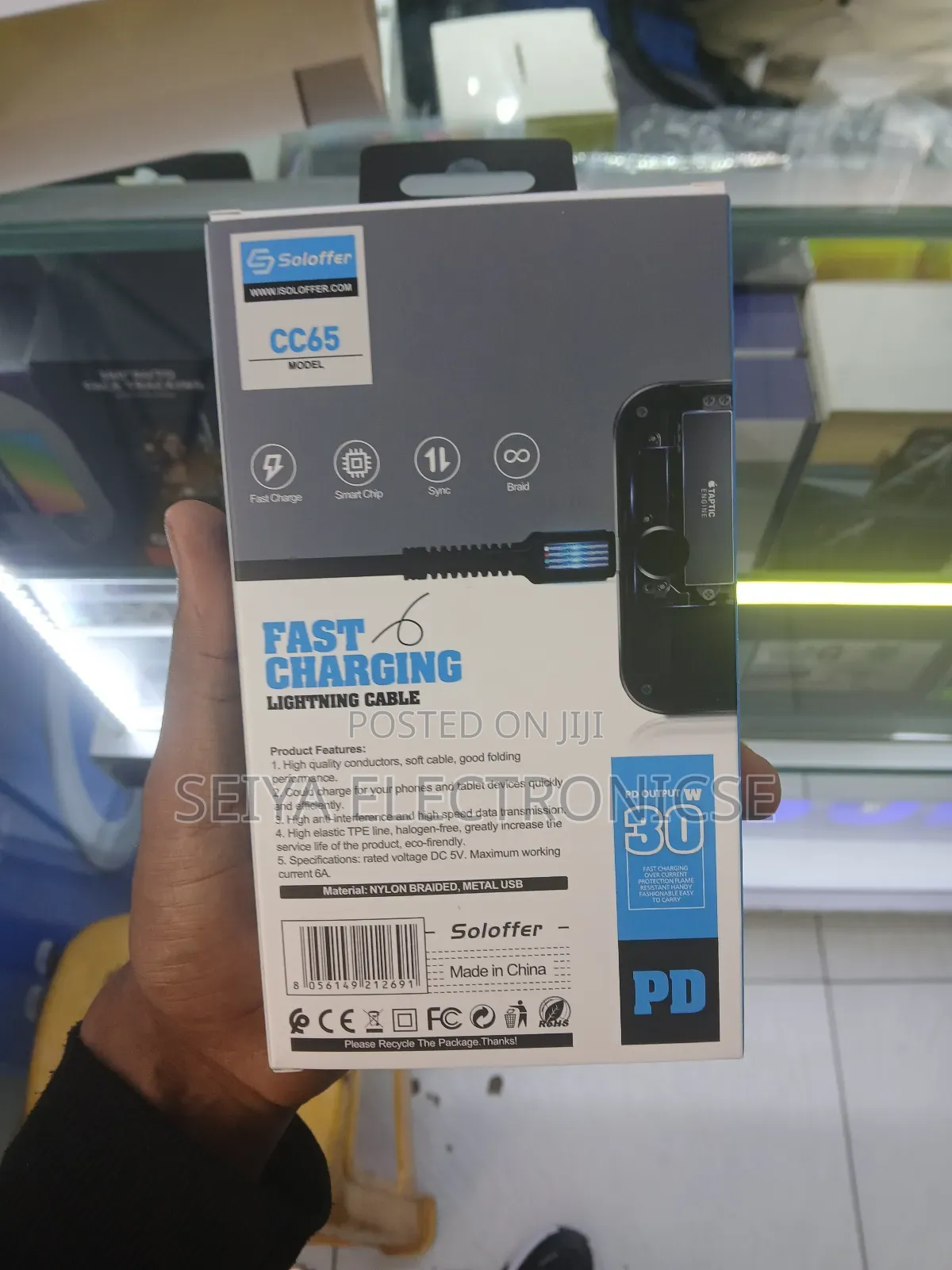 Soloffer Usb-c To Lightning Fast Charging Cable.