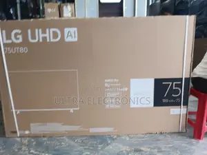 Lg 75 Ut80 Uhd Smart Tv in Its Packaging. Screen Size: 75 Inches
