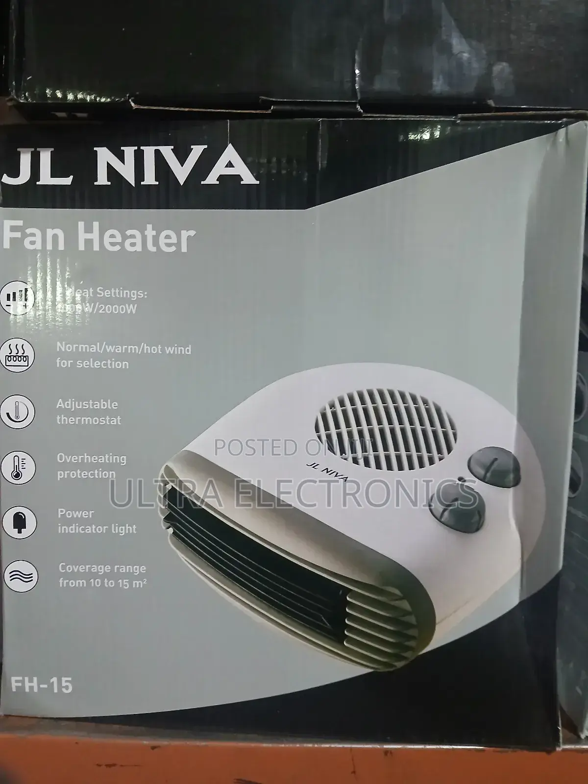 Jl Niva Fan Heater (Model H-15) for Warming Small to Medium