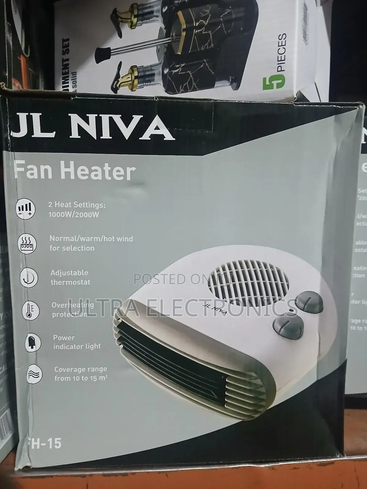 Jl Niva Fan Heater (Model H-15) for Warming Small to Medium