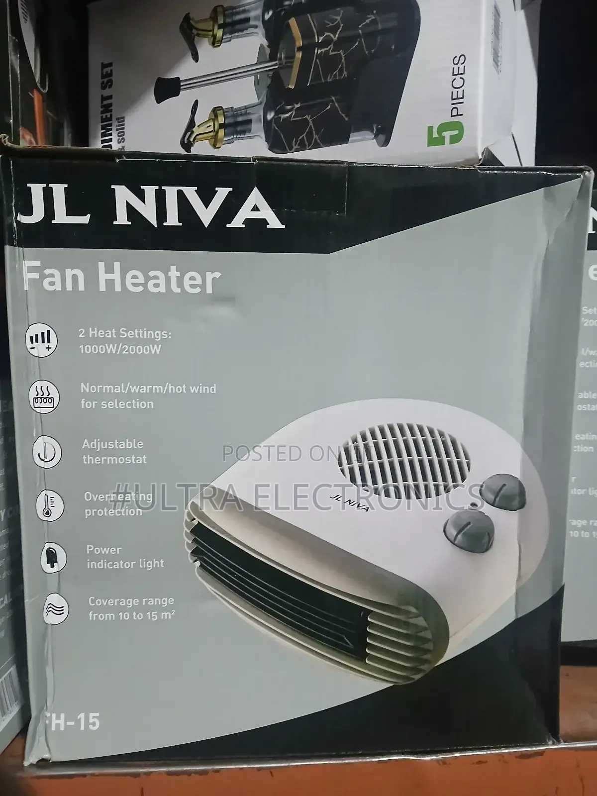 Jl Niva Fan Heater (Model H-15) for Warming Small to Medium