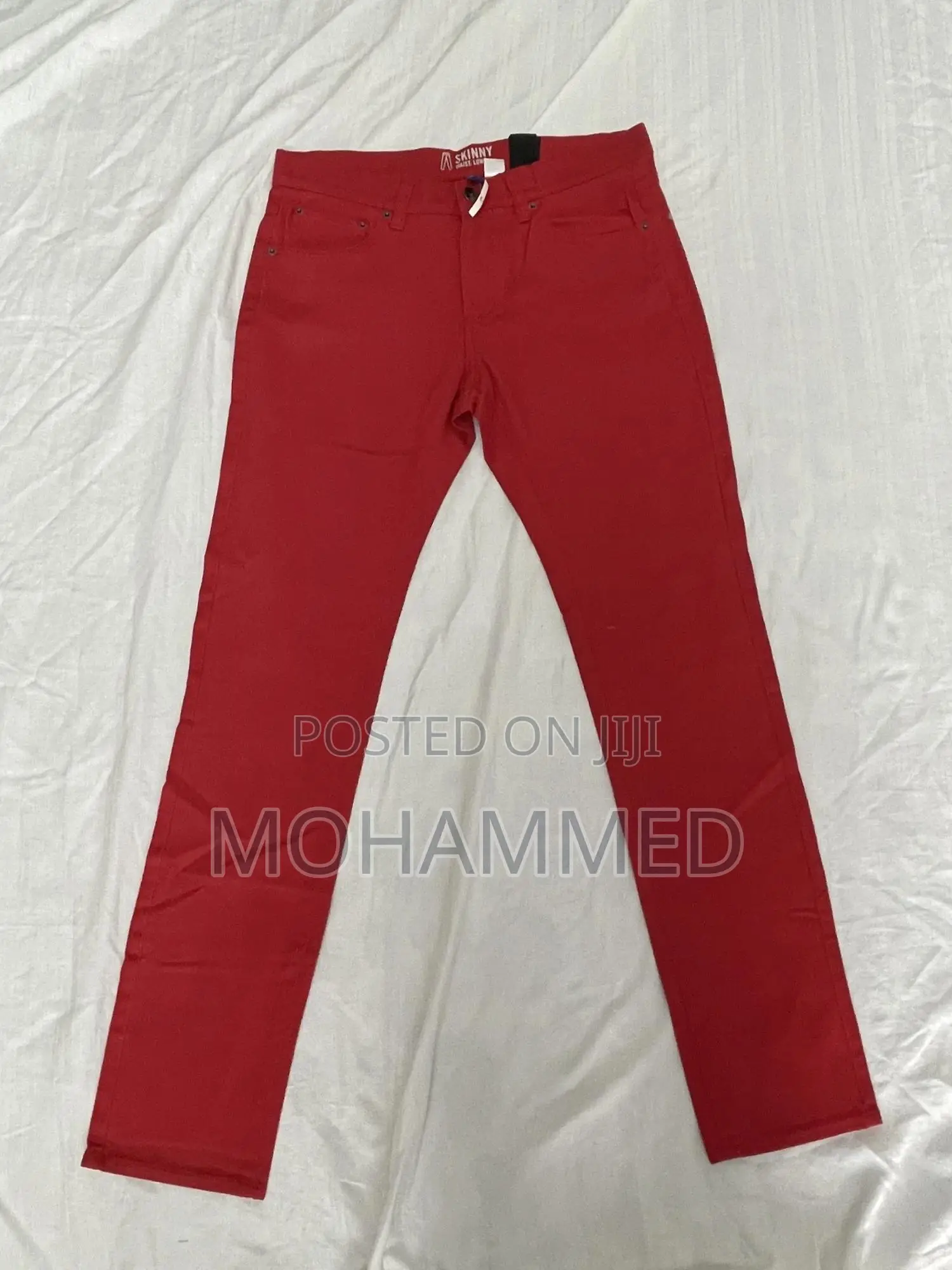 H M Divided Red Chino Pants