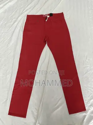 H M Divided Red Chino Pants