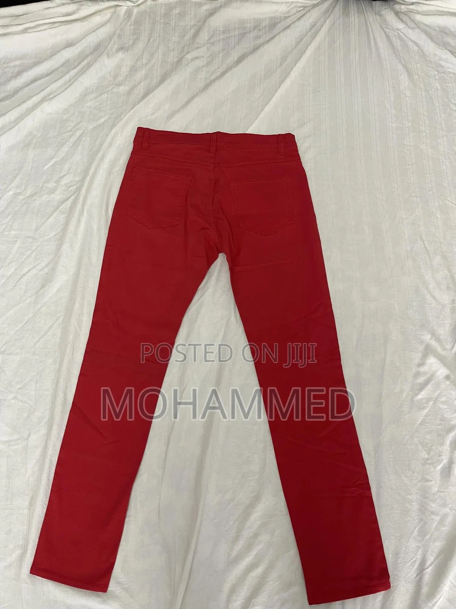 H M Divided Red Chino Pants