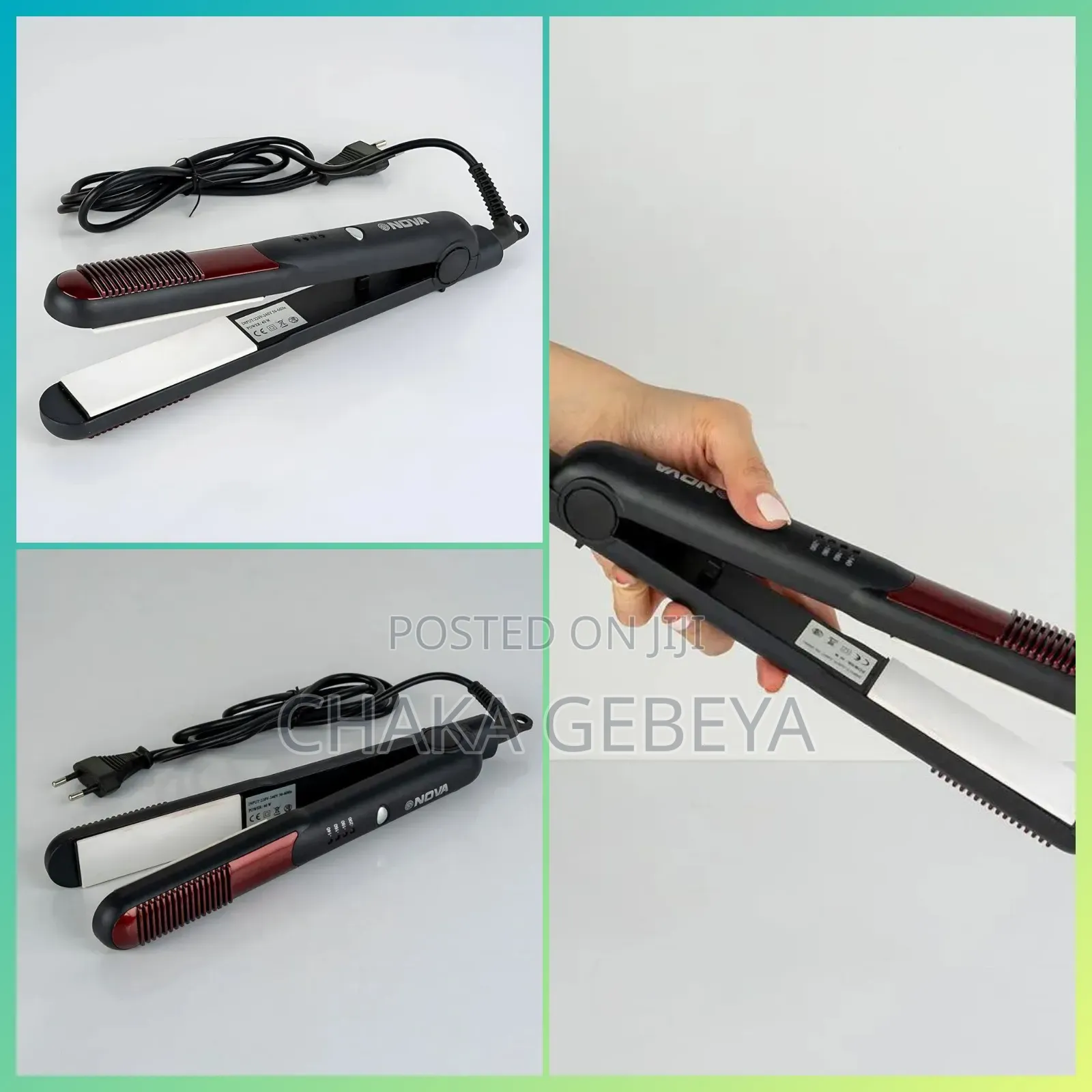 Nova Hair Straightener – Adjustable Temp 140‐200°C, Sleek Design