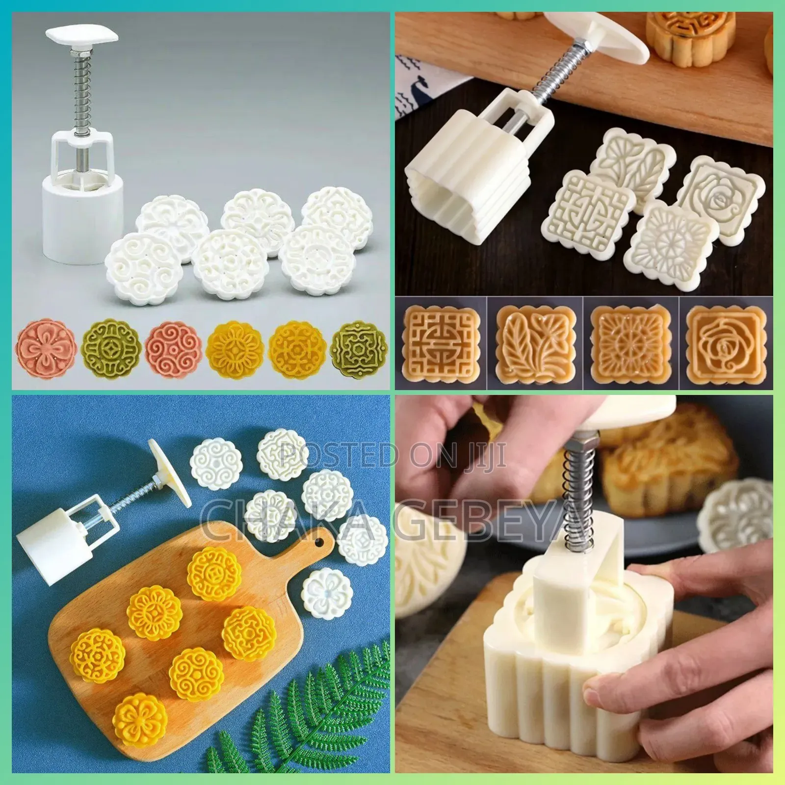 4‐Piece Silicone Food Mold Set – Easy to Use, Dishwasher Safe