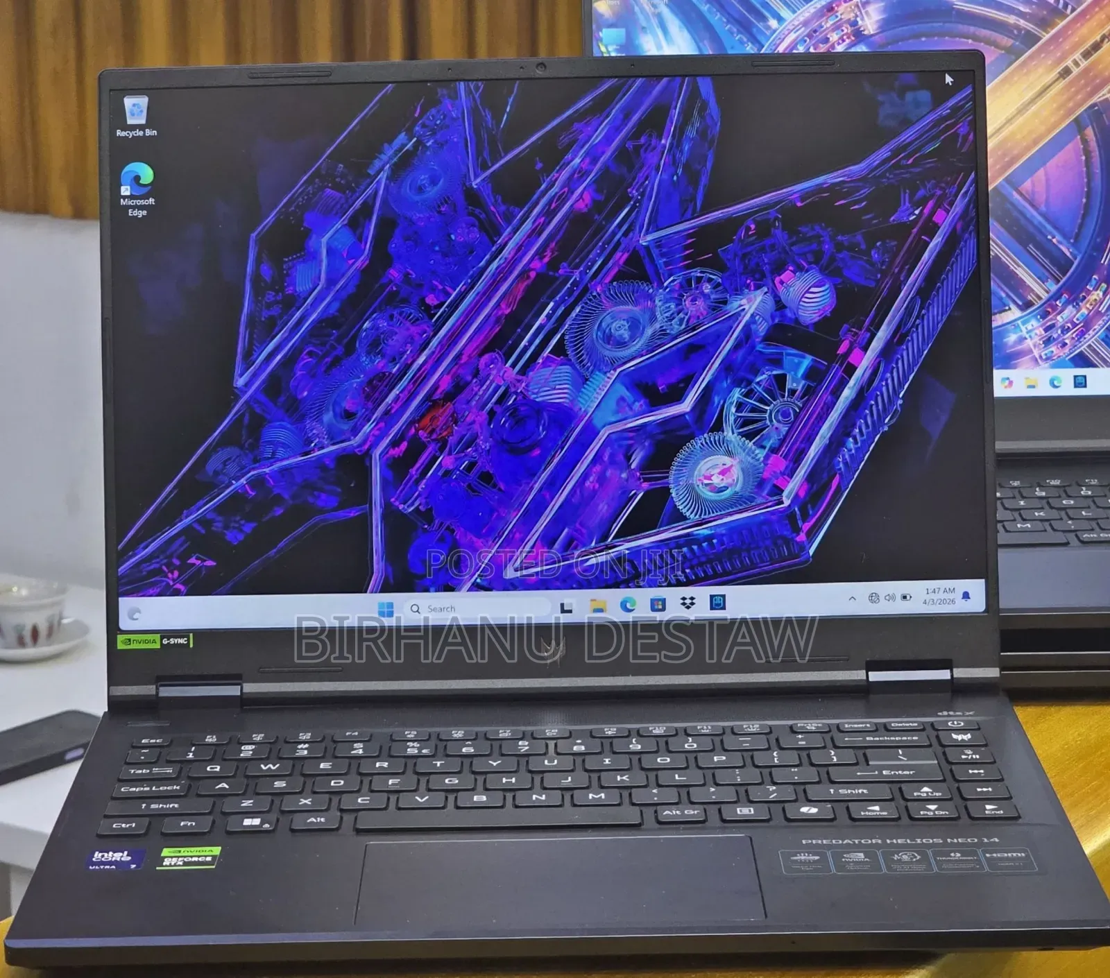New Laptop Acer Predator Helios Neo 16 16GB Intel Core Ultra 7 SSD 1T