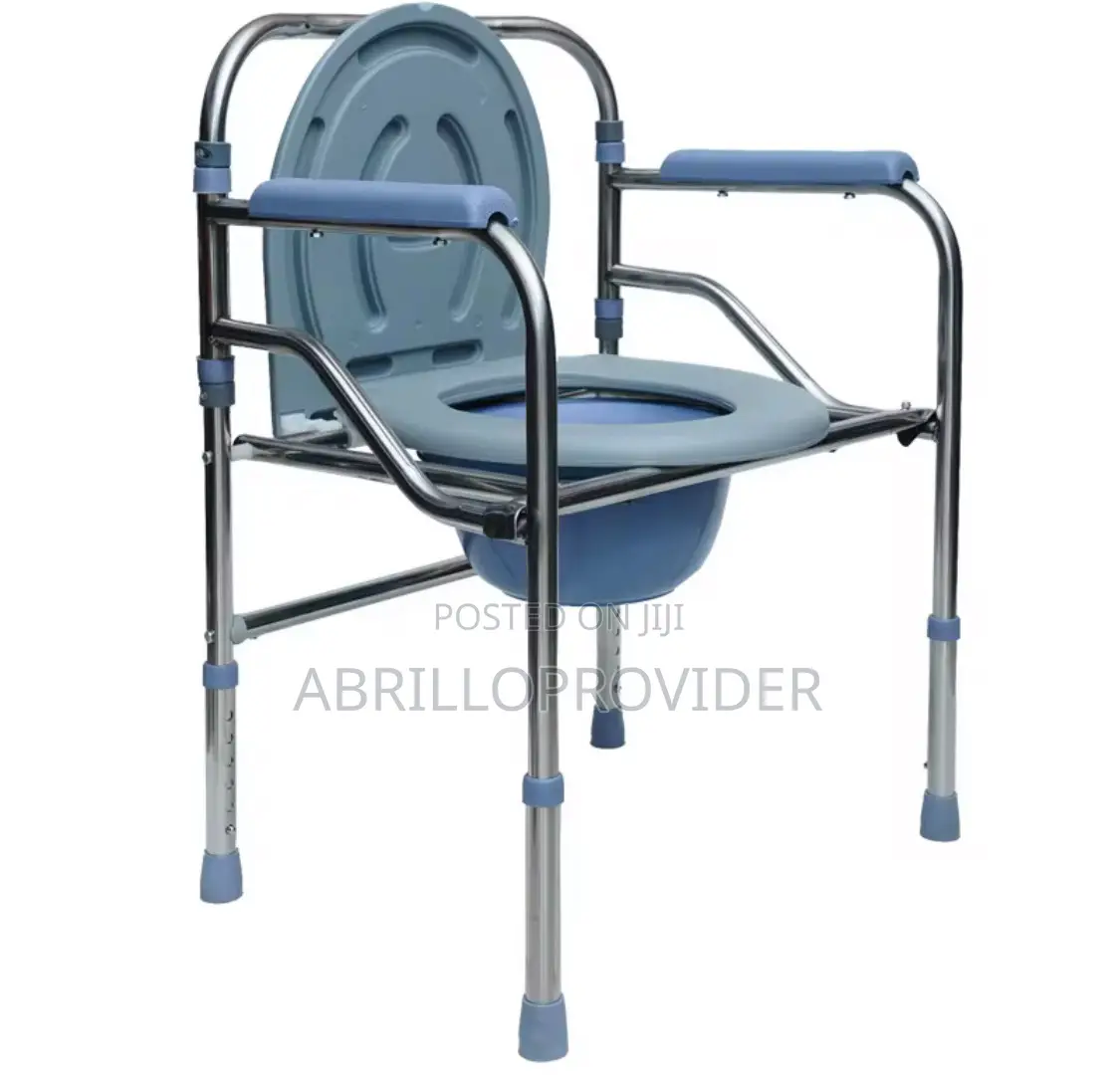 Toilet Chair With Bucket Patient Elderly Height Folding Commode