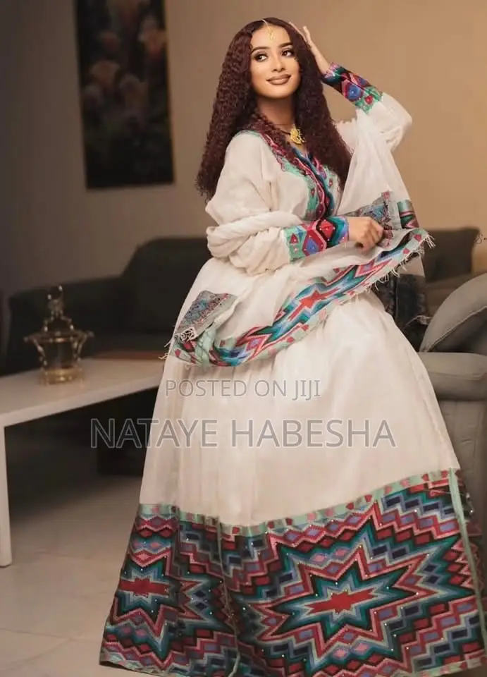 የሀገር ባህል ልብሶች የሀበሻ ቀሚስ Habesha Kemis ሽፎን Yehabesha Libs የሐበሻ ልብስ