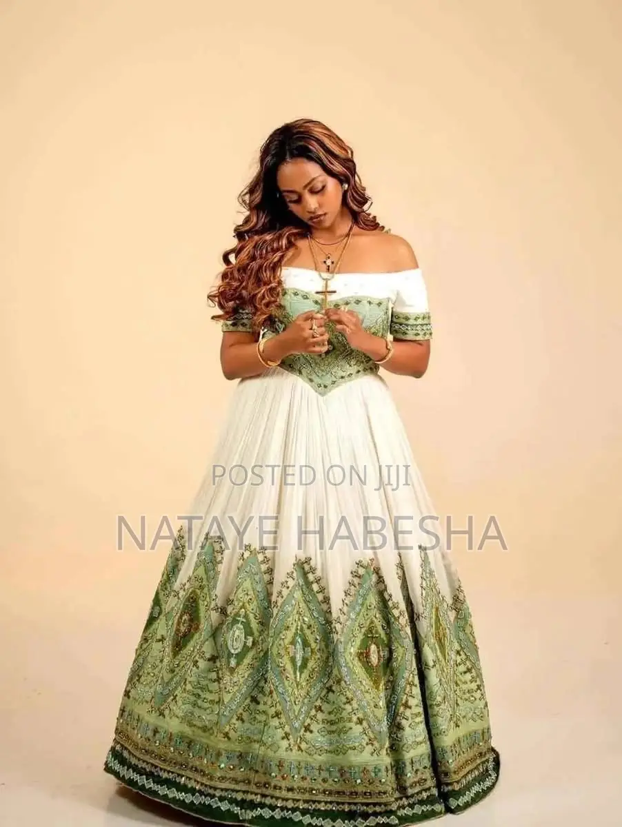 የሀገር ባህል ልብሶች የሀበሻ ቀሚስ Habesha Kemis ሽፎን Yehabesha Libs የሐበሻ ልብስ