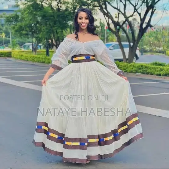 የሀገር ባህል ልብሶች የሀበሻ ቀሚስ Habesha Kemis ሽፎን Yehabesha Libs የሐበሻ ልብስ