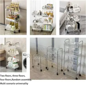 4-layer Movable Kitchen Storage Rack/Shelf
