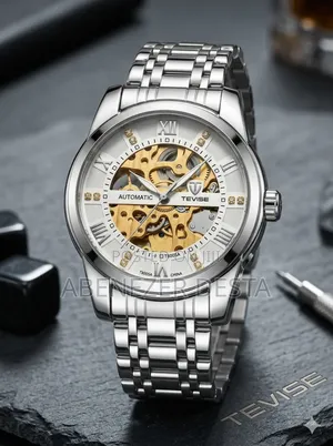 Tevise T9005a Automatic Mechanical Skeleton Wristwatch.