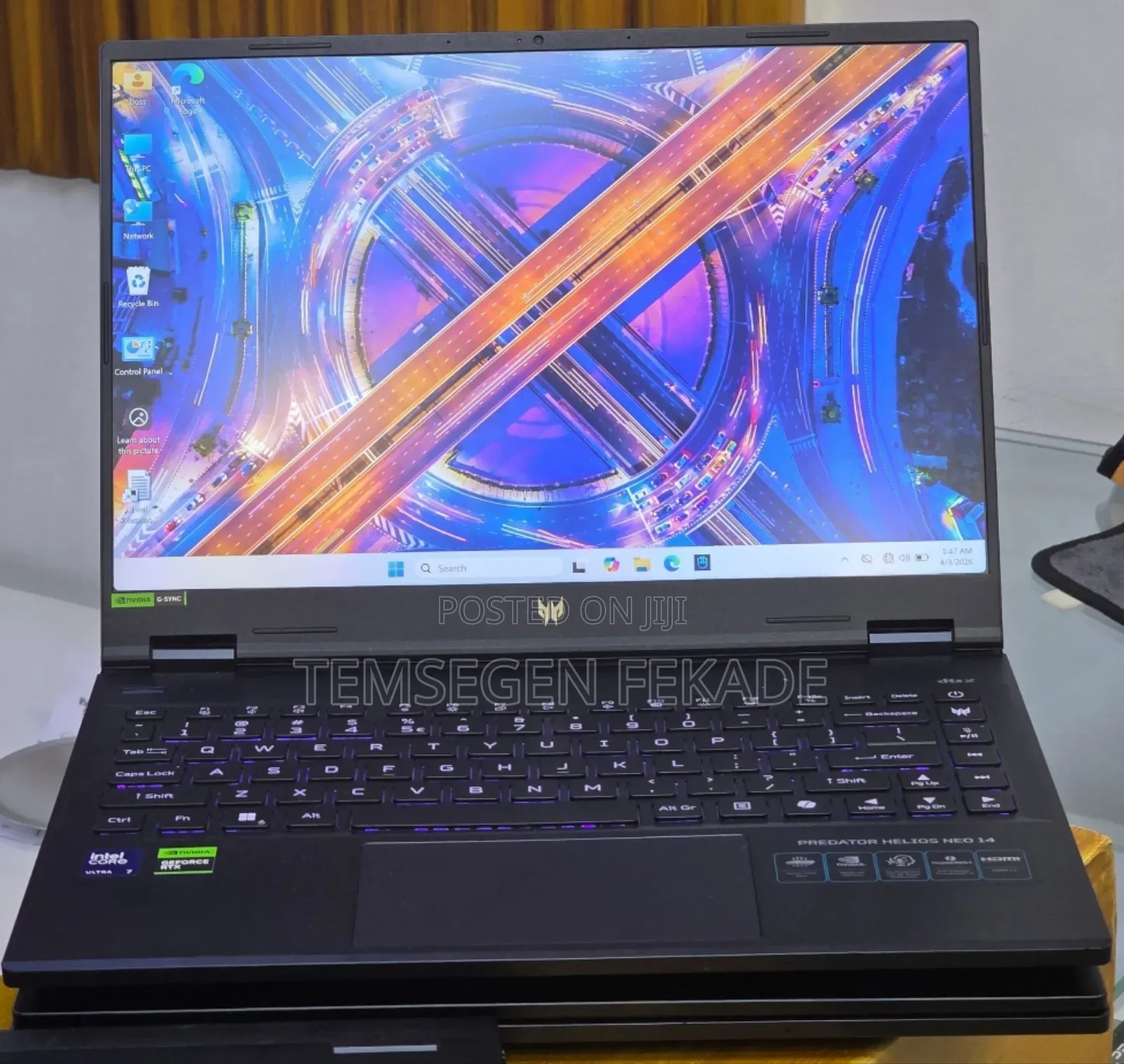 New Laptop Acer Predator Helios Neo 14 16GB Intel Core Ultra 7 SSD 1T
