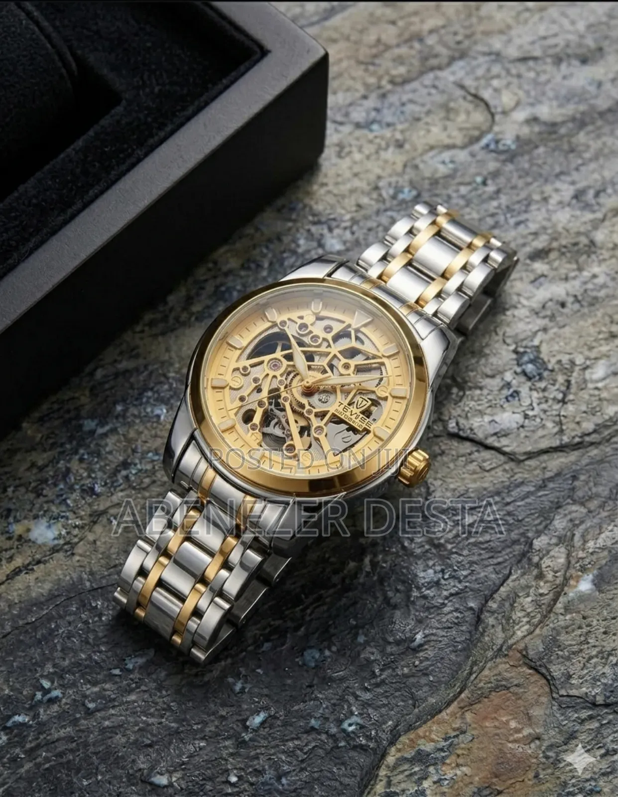 Tevise Luxury Skeleton Automatic Mechanical Watch, Commonly Sold For