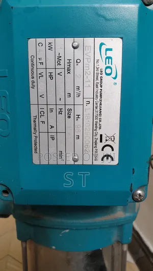 Leo Car Wash Vertical Pump 2.5hp