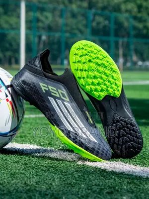 Black Soccer Cleat With Neon Green Sole Futsal Soccer Cleats