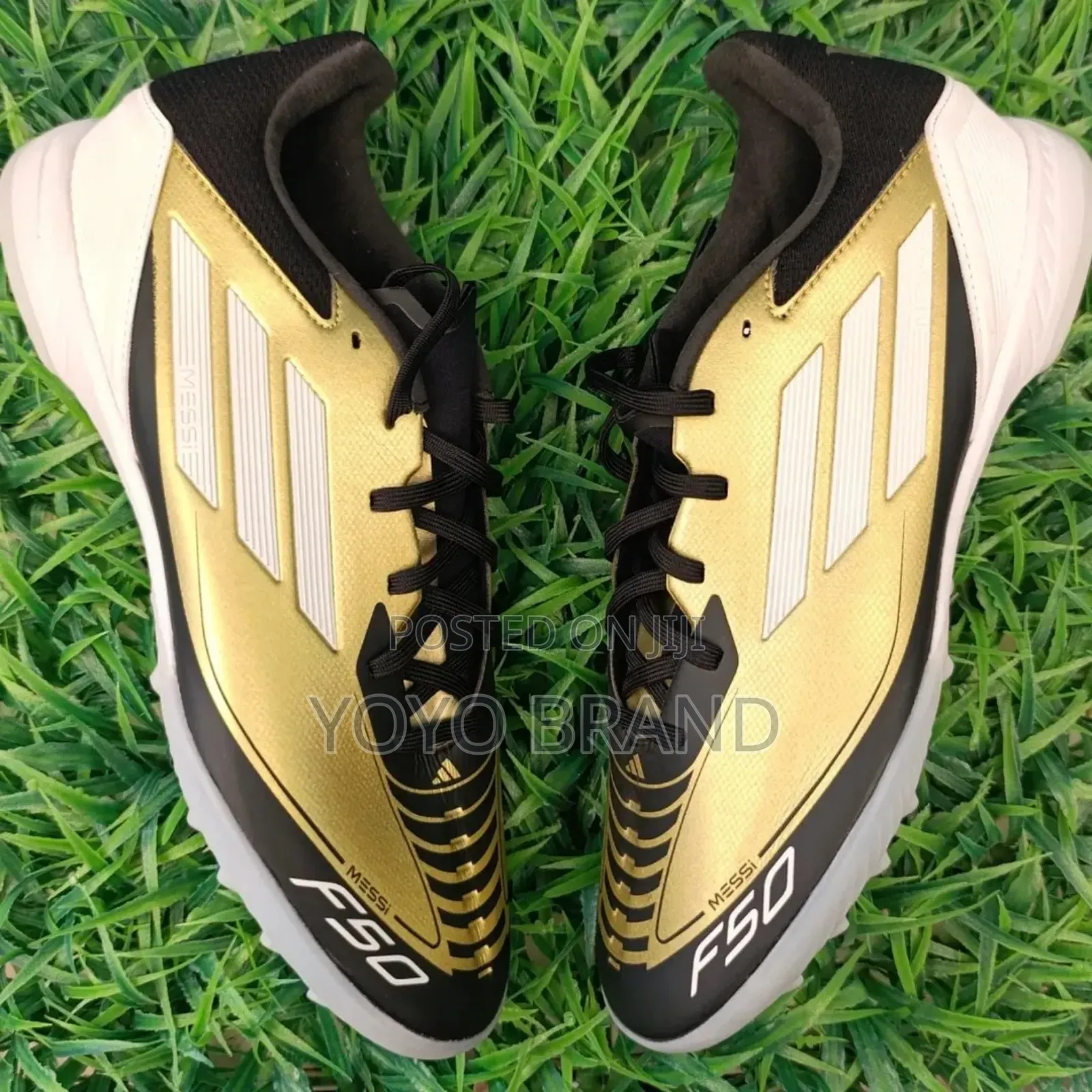 Adidas F50 League Messi Tf Gold/Metalic /Clod White/Soccer Cleats