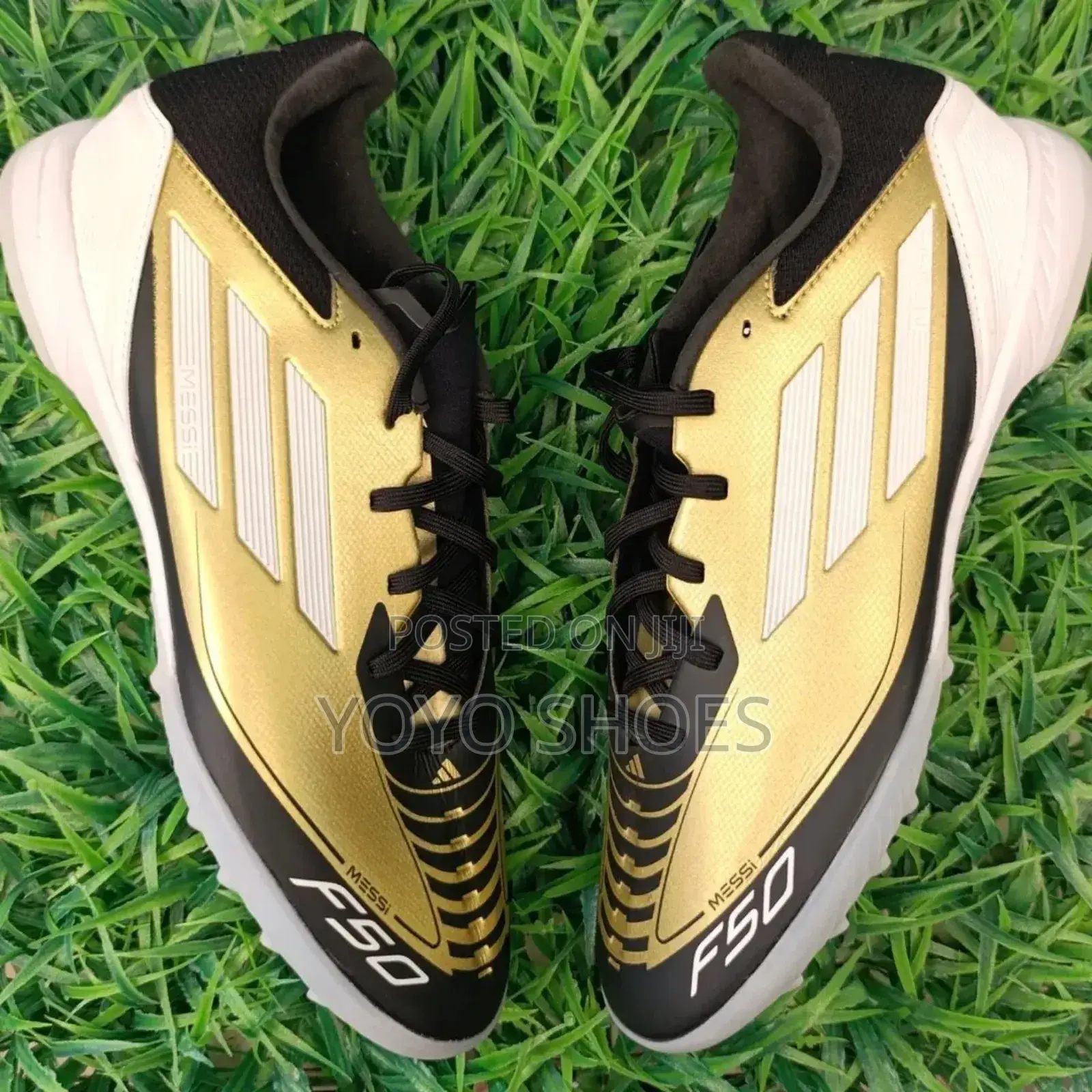 Adidas F50 League Messi Tf Gold/Metalic /Clod White/Soccer Cleats