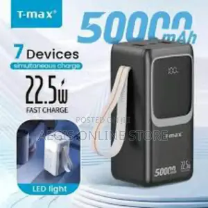 Max Tp-501 Portable Power Bank With Built-in Cables