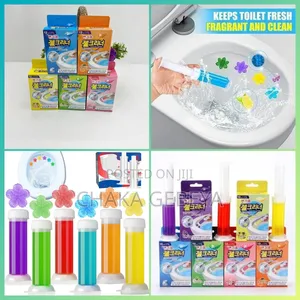Gel Toilet Cleaner – 16 Stamps, Long‐Lasting Fresh Scent, Easy Apply