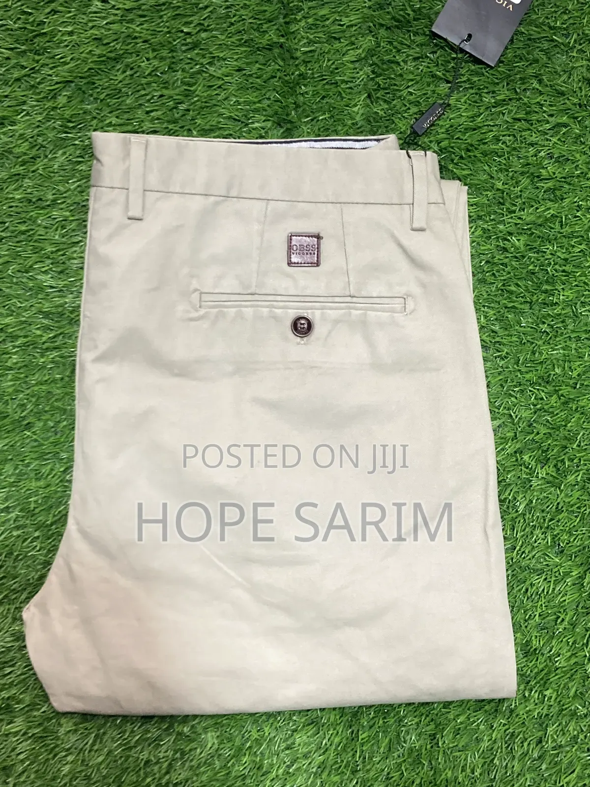 Stylish Men's Beige Cotton Trousers